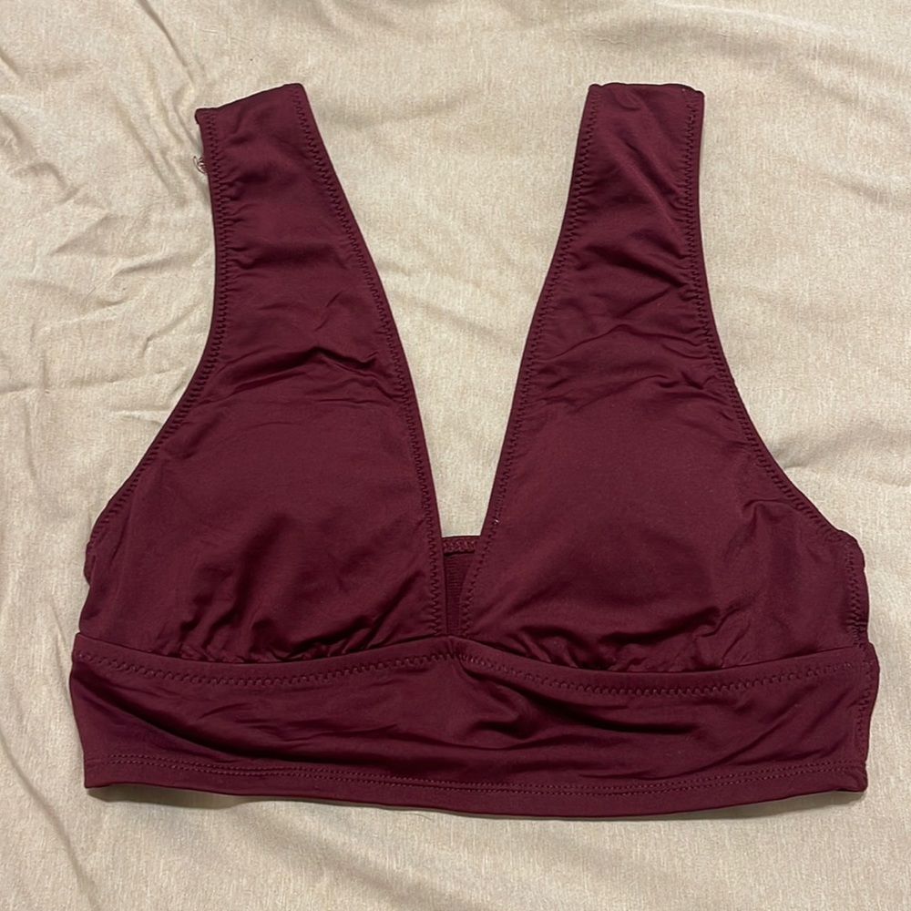 Burgundy bathing suit top